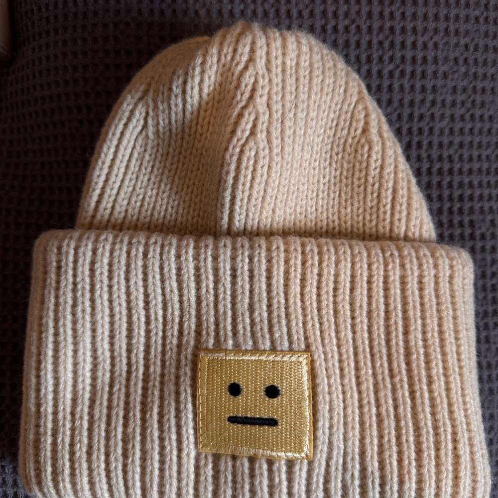 Beige Knit Toque